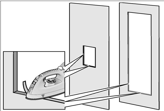 NEFF K7961X0 - Remarque importante pour les portes de meubles comportant une découpe (appareils équipés d'un distributeur de glaçons, caves à vin): - 1