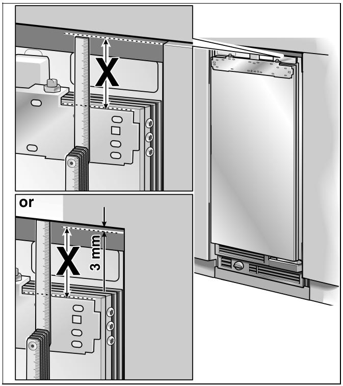 NEFF K7961X0 - Fixation du profilé d'ajustage contre la porte du meuble - 2