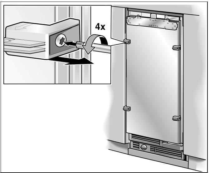 NEFF K7961X0 - Fixation du profilé d'ajustage contre la porte du meuble - 1