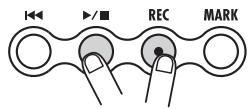 ZOOM PS04 - To start recording, hold down the [REC] key and press the [> ] key. - 1