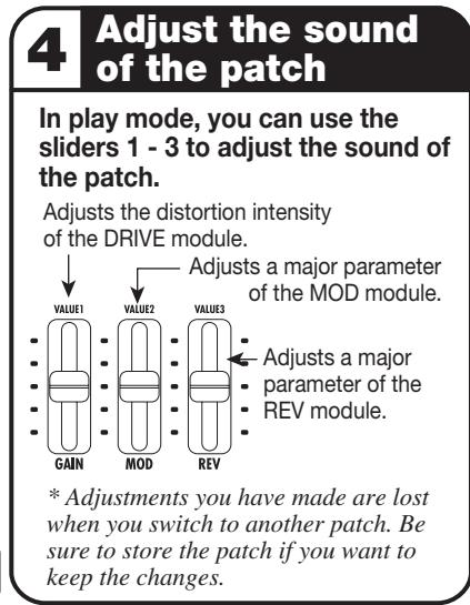 ZOOM PFX-9003 - Select a patch - 6