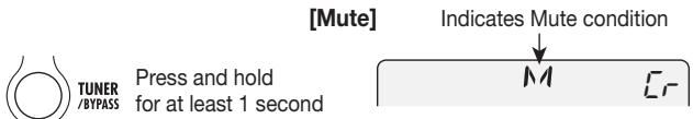 ZOOM PFX-9003 - To set the PFX-9003 to the tuner mode, press the [TUNER/BYPASS] key in play mode. - 2