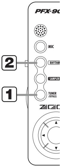 ZOOM PFX-9003 - To use the tuner function, press the [TUNER/BYPASS] key in play mode. - 5