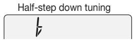 ZOOM PFX-9003 - To select "half-step down" or "full-step down" tuning, press the CURSOR [<] key once (or twice) while "435 Hz" is being shown. - 1