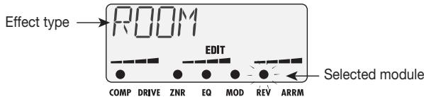 ZOOM PFX-9003 - Use the CURSOR [] / [] keys to select the module that you want to edit. - 2