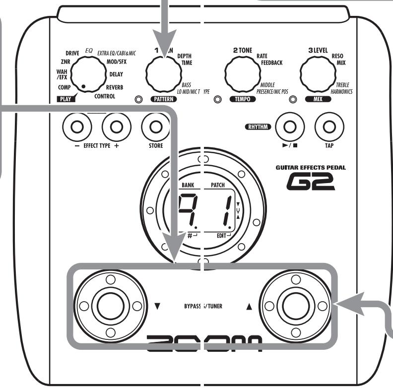 ZOOM G2 - Patch change at bypass/mute - 1