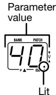 ZOOM 505II - Select the effect parameter - 1
