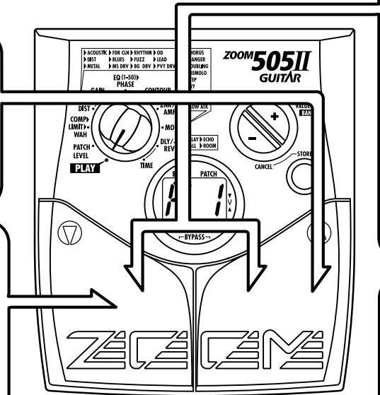 ZOOM 505II - Specifying the desired patch - 4