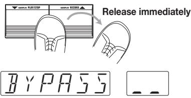 ZOOM 707II - To set the 707II to the bypass (mute) condition, press and release both [] / [] foot switches in play mode. - 1