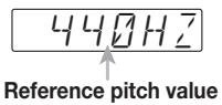 ZOOM 707II - To change the reference pitch of the tuner, use the TYPE [] / [] keys. - 1