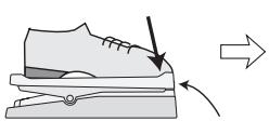 ZOOM 707II - Push the expression pedal fully down and then lift your foot off the pedal. - 1