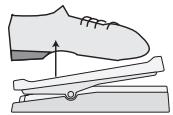 ZOOM 707II - Push the expression pedal fully down and then lift your foot off the pedal. - 2