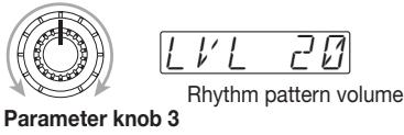 ZOOM 707II - Use parameter knobs 1 - 3 to control rhythm pattern play. - 4