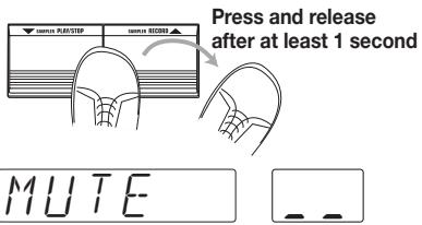 ZOOM 707II - To set the 707II to the bypass (mute) condition, press and release both [] / [] foot switches in play mode. - 2