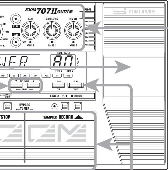 ZOOM 707II - Changing the sound of a patch - 1