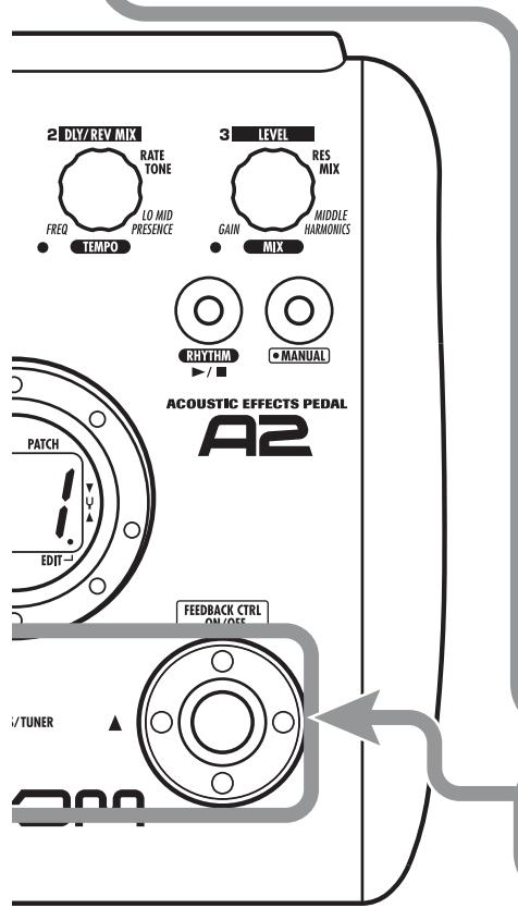 ZOOM A2 - Adjusting the reference pitch of the tuner - 1