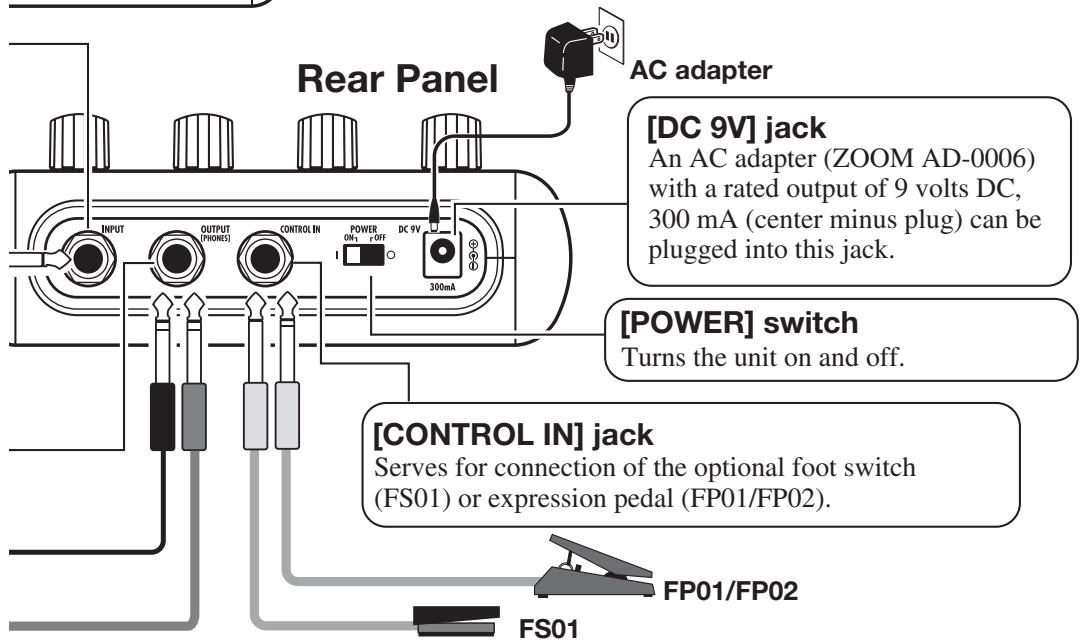 ZOOM A2 - [ ] / [ ] foot switches - 1