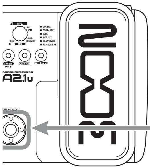 ZOOM A2.1U - - Turn parameter knob 1. - 3