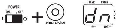 ZOOM A2.1U - Turn power to the A2.1u on while keeping the [PEDAL ASSIGN] key depressed. - 1