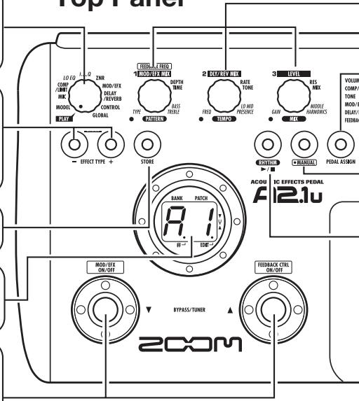 ZOOM A2.1U - [▼]/[▲] foot switches - 1