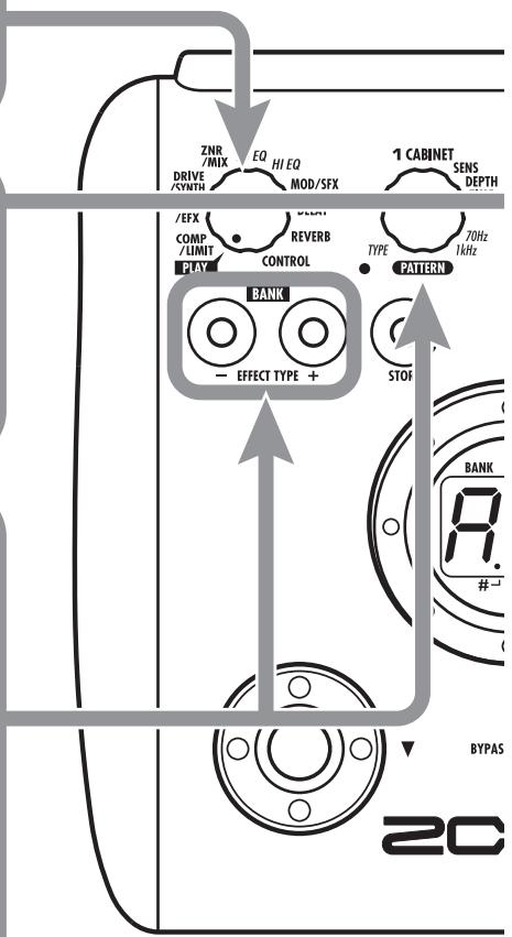 ZOOM B2 - Select a rhythm pattern - 1