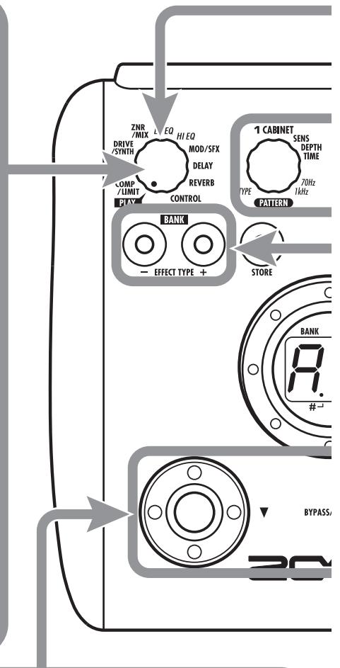 ZOOM B2 - Select the effect module - 3