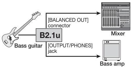 ZOOM B2.1U - Use as a direct box - 2