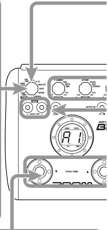 ZOOM B2.1U - Select the effect module - 3