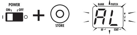 ZOOM B2.1U - Turn the B2.1u on while holding down the [STORE] key. - 1