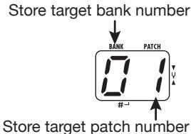 ZOOM B91UT - In play mode, manual mode, or edit mode, press the [STORE/SWAP] key. - 1
