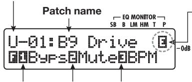 ZOOM B91UT - Group name/Bank number/Patch number - 1