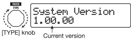 ZOOM B91UT - the "System Version" indication. - 1