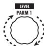 ZOOM B91UT - Use parameter knob 1 to adjust the level of the signal sent from the B9.1ut to the external effect (send level). - 1