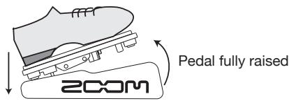 ZOOM B91UT - With the expression pedal fully raised, press the [STORE/SWAP] key. - 1