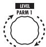 ZOOM B91UT - Turn parameter knob 1 to select the control waveform type. - 1