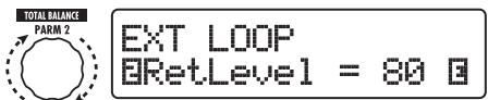 ZOOM B91UT - Use parameter knob 2 to adjust the level of the signal sent from the external effect to the B9.1ut (return level). - 1