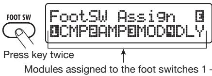 ZOOM B91UT - Press the [FOOT SW] key twice. - 1