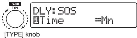 ZOOM B91UT - Turn the [TYPE] knob to select the effect type "SOS" (sound-on-sound). - 1