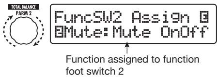ZOOM B91UT - Use the parameter knobs 1 - 3 to select the function for function foot switches 1 - 3. - 1