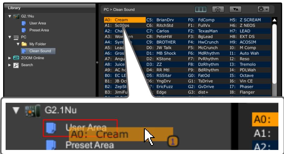ZOOM EDIT SHARE - Copying patches from PC to device - 1