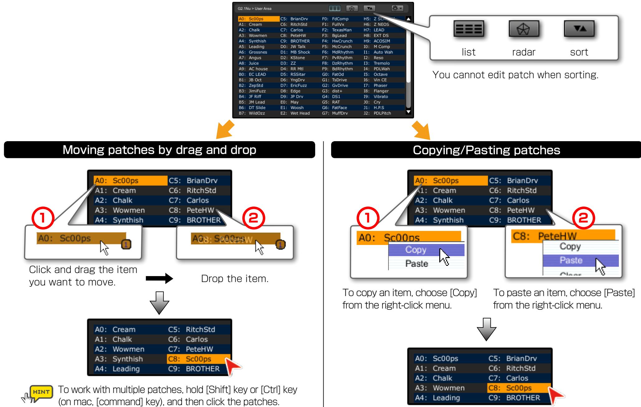 ZOOM EDIT SHARE - Editing patch list - 1