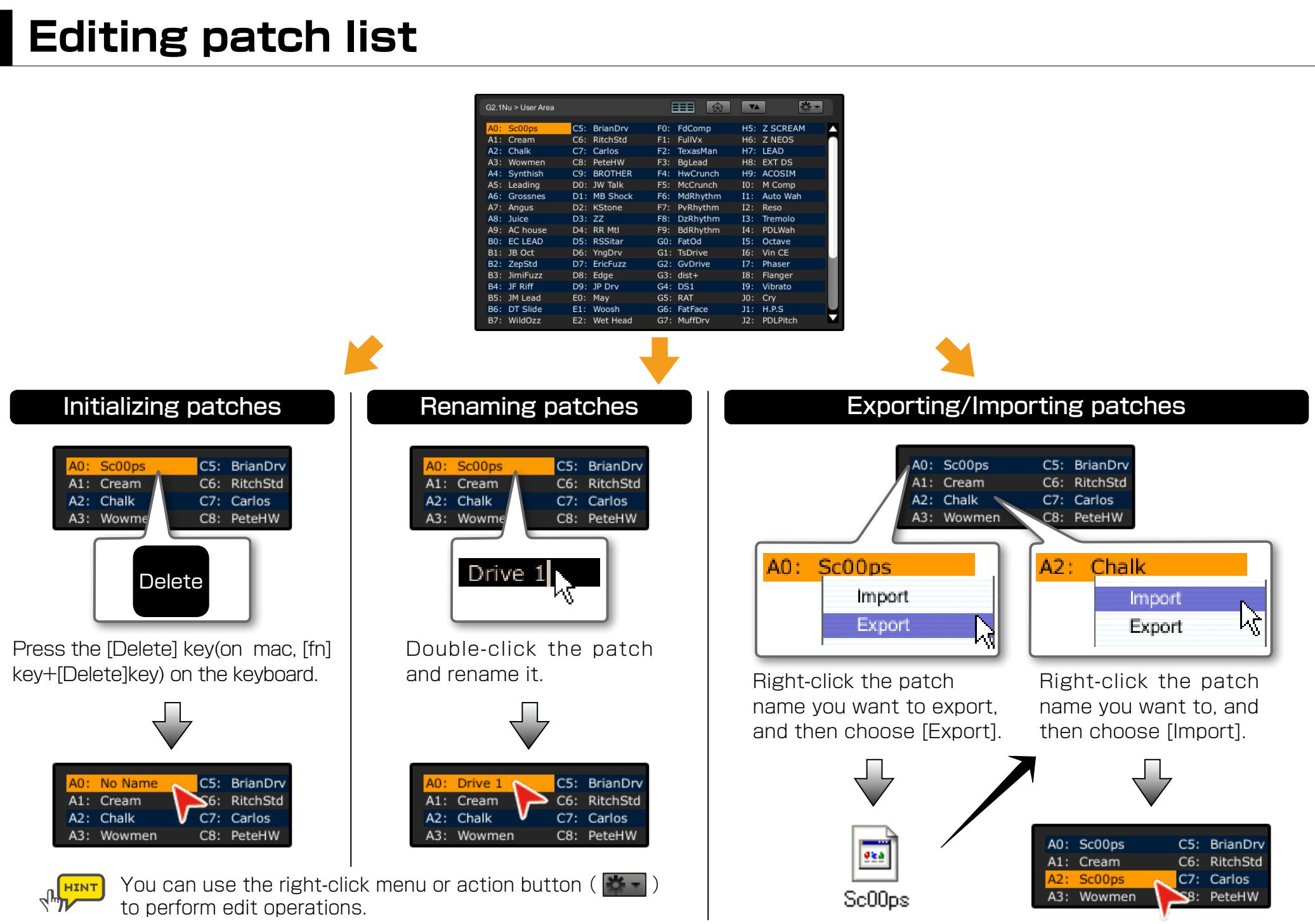 ZOOM EDIT SHARE - Editing patch list - 1