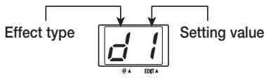 ZOOM FIRE-30 - To use a delay/reverb effect, turn the [TYPE/TIME] knob and select the effect type and setting value you want to use. - 1