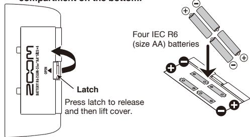 ZOOM G1N - Operating the G1N/G1XN on batteries - 1