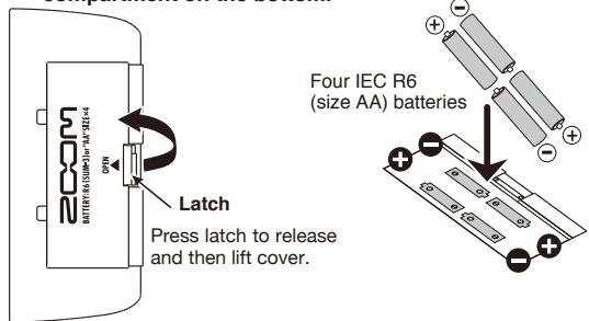 ZOOM G1U - Operating the G1u on batteries - 1