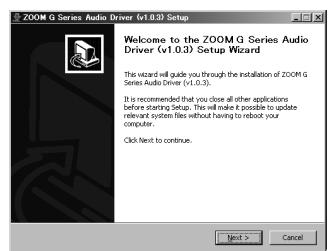 ZOOM G1U - Driver Installation - 1