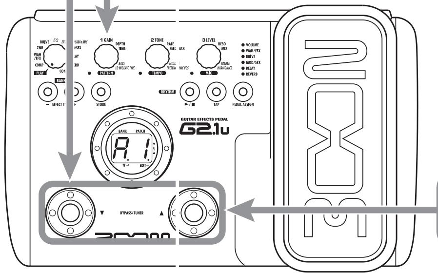 ZOOM G2.1U - Patch change at bypass/mute - 1