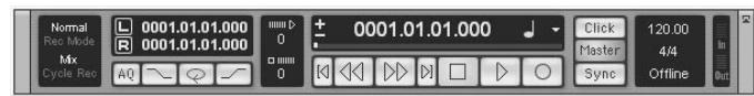 ZOOM G2.1U - Verify that the transport panel is shown. - 1