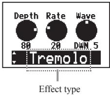 ZOOM G2NU - Change the effect type - 2