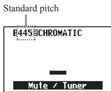 ZOOM G2NU - Change the frequency of the tuner's standard pitch. - 2